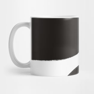 Black shapes abstract modern minimalist Mug